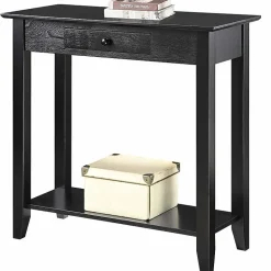 American Heritage 1 Drawer Hall Table with Shelf