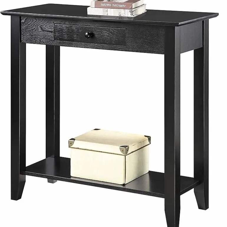 American Heritage 1 Drawer Hall Table with Shelf