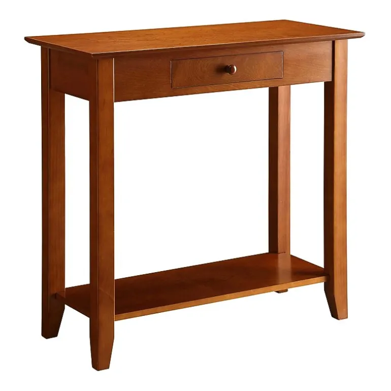 American Heritage 1 Drawer Hall Table with Shelf