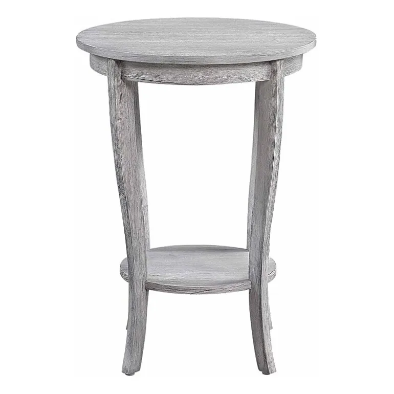 American Heritage Round End Table with Shelf