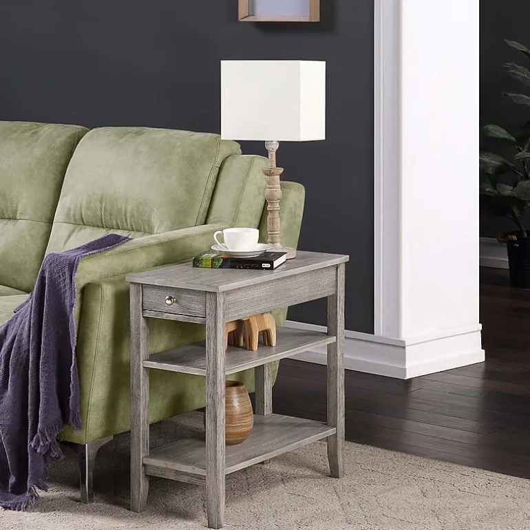 American Heritage 3-Tier End Table with Drawer