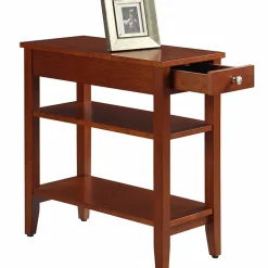 American Heritage 3-Tier End Table with Drawer