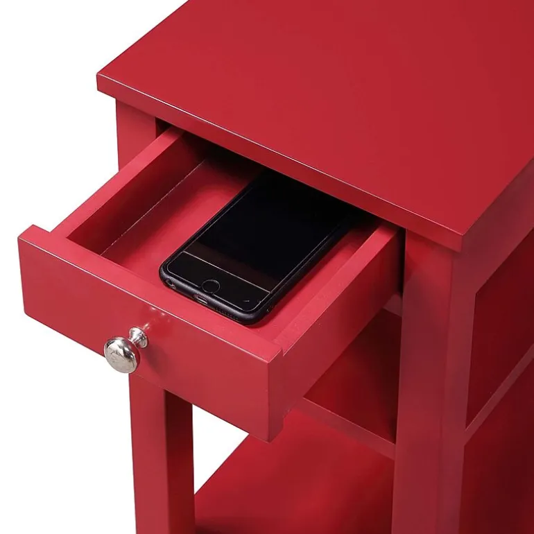 American Heritage 3-Tier End Table with Drawer