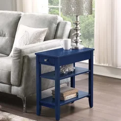 American Heritage 3-Tier End Table with Drawer