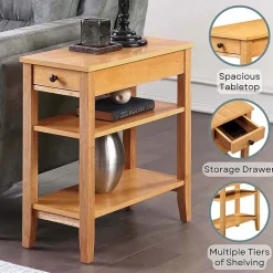 American Heritage 3-Tier End Table with Drawer