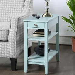 American Heritage 3-Tier End Table with Drawer
