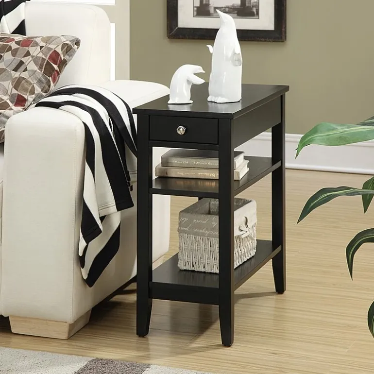 American Heritage 3-Tier End Table with Drawer