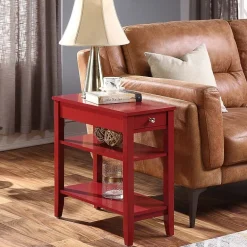 American Heritage 3-Tier End Table with Drawer