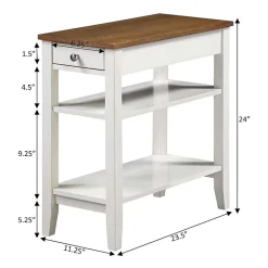 American Heritage 3-Tier End Table with Drawer