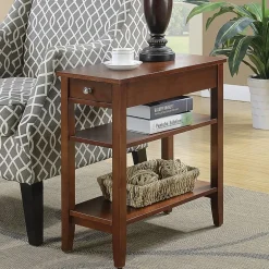 American Heritage 3-Tier End Table with Drawer