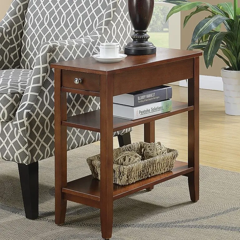 American Heritage 3-Tier End Table with Drawer