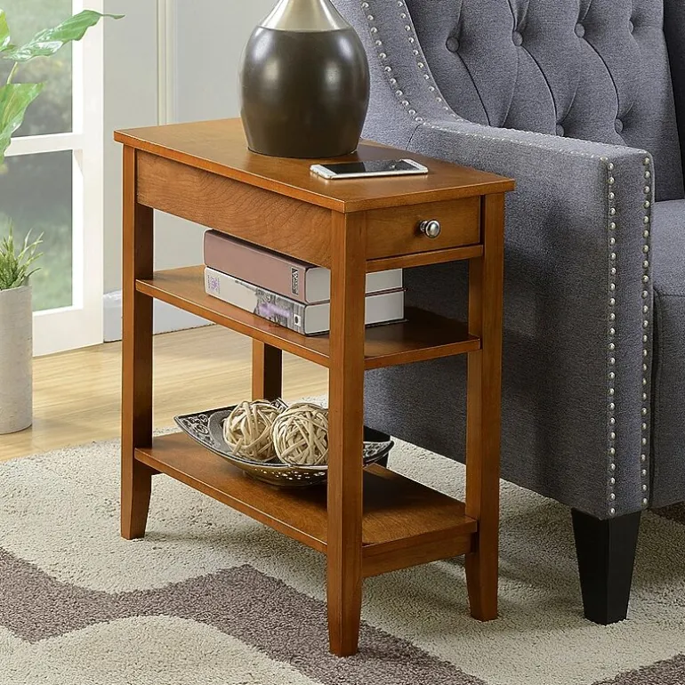 American Heritage 3-Tier End Table with Drawer