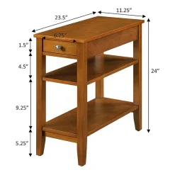 American Heritage 3-Tier End Table with Drawer