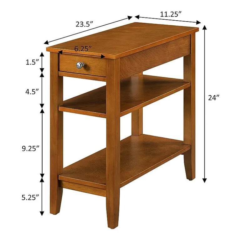 American Heritage 3-Tier End Table with Drawer