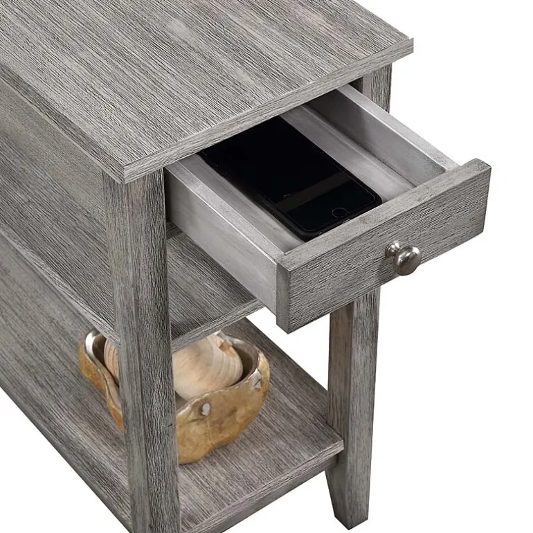 American Heritage 3-Tier End Table with Drawer