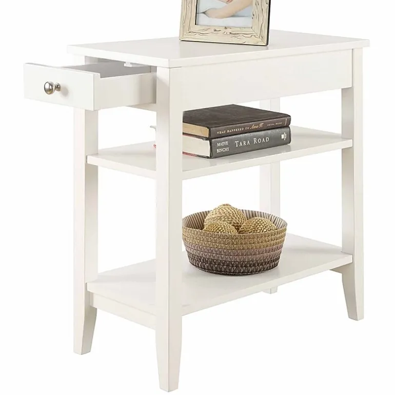 American Heritage 3-Tier End Table with Drawer