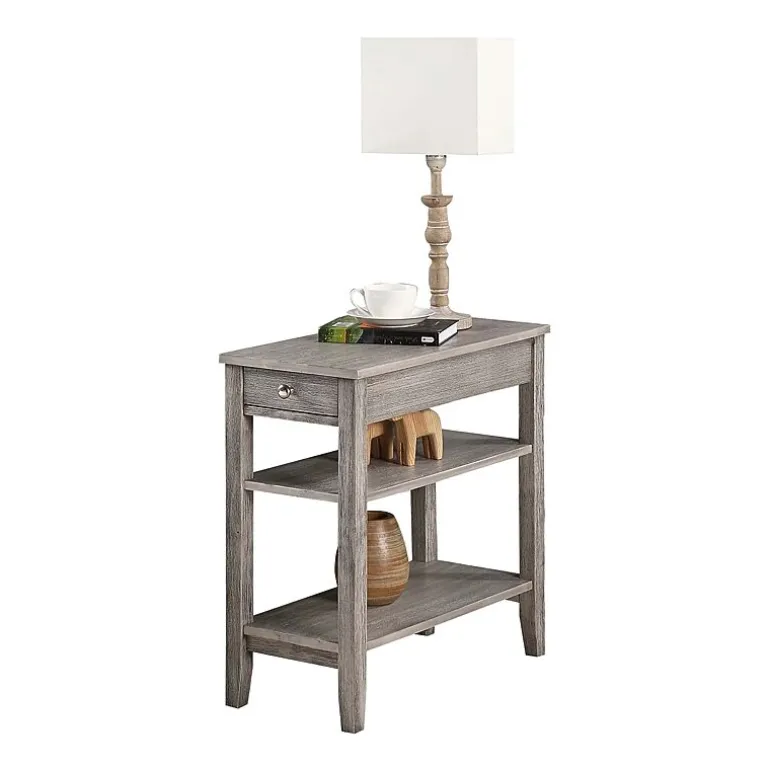 American Heritage 3-Tier End Table with Drawer