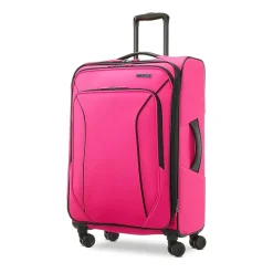 American Tourister Pirouette Nxt 24 Inch Softside Expandable Checked Spinner Luggage