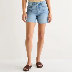 a.n.a Embellished Womens High Rise 5" Denim Short
