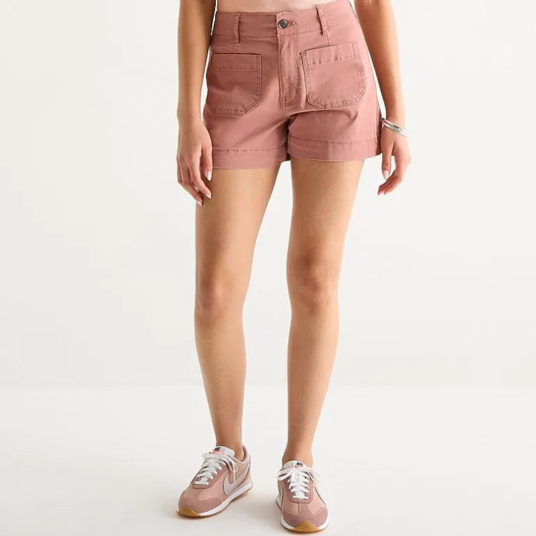 a.n.a Patch Pocket Womens 4" Highest Rise Chino Short