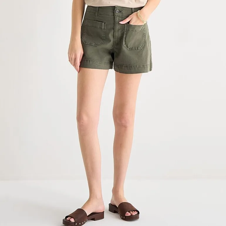 a.n.a Patch Pocket Womens 4" Highest Rise Chino Short