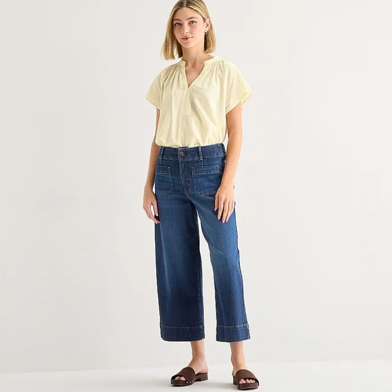 a.n.a Patch Pocket Womens Highest Rise Cropped Jean