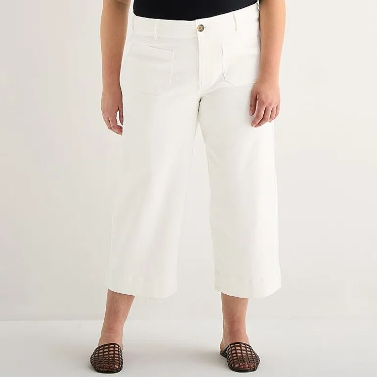 a.n.a Patch Pocket Womens - Plus Highest Rise Cropped Jean