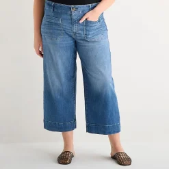 a.n.a Patch Pocket Womens - Plus Highest Rise Cropped Jean