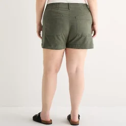a.n.a Patch Pocket Womens Plus 4" Highest Rise Chino Short