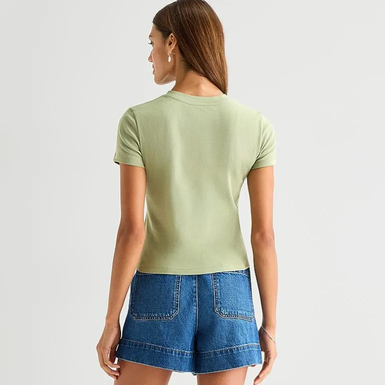 a.n.a Perfect Tee Womens Crew Neck Short Sleeve T-Shirt