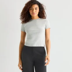 a.n.a Perfect Tee Womens Crew Neck Short Sleeve T-Shirt