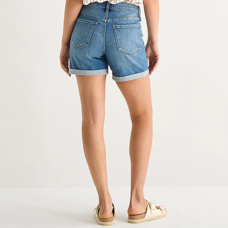 a.n.a Roll Cuff Womens 5" High Rise Denim Short