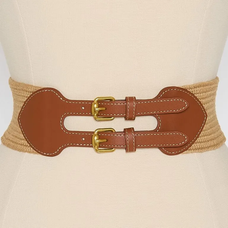 a.n.a Two Buckle Stretch Belt Womens Belt