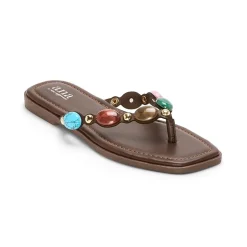 a.n.a Womens Beaded Flip-Flops