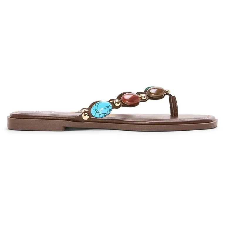 a.n.a Womens Beaded Flip-Flops