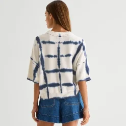 a.n.a Womens Crew Neck Short Sleeve Pullover Sweater