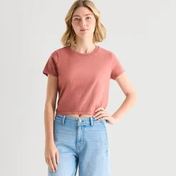a.n.a Womens Crew Neck Short Sleeve T-Shirt