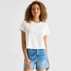 a.n.a Womens Crew Neck Short Sleeve T-Shirt