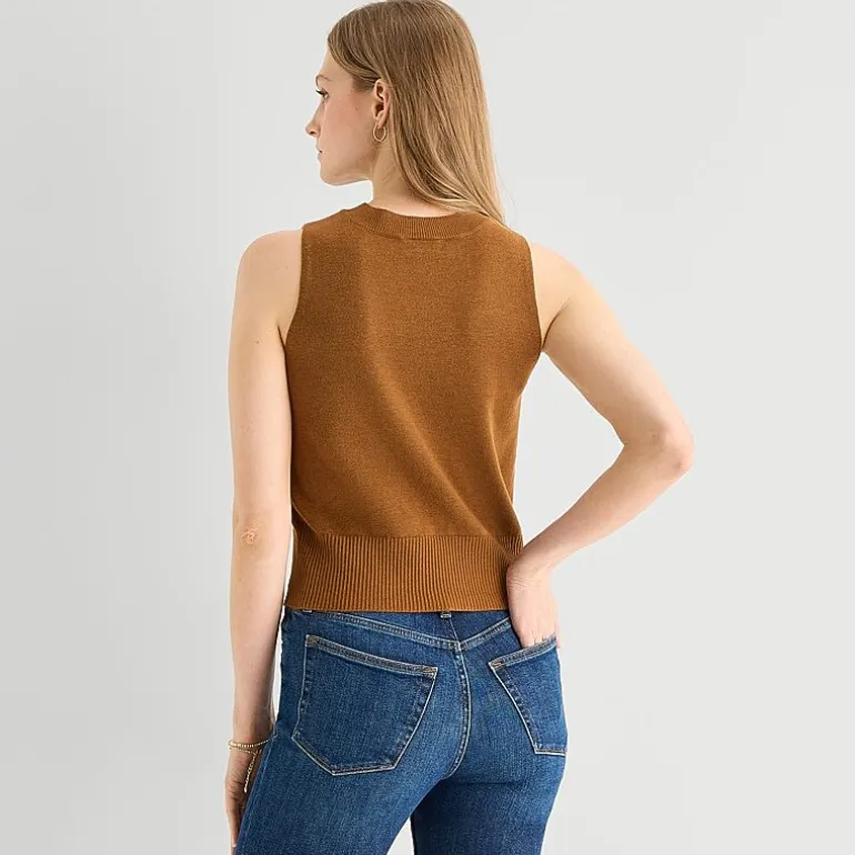 a.n.a Womens Crew Neck Sleeveless Pullover Sweater