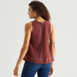 a.n.a Womens Crew Neck Sleeveless Tank Top