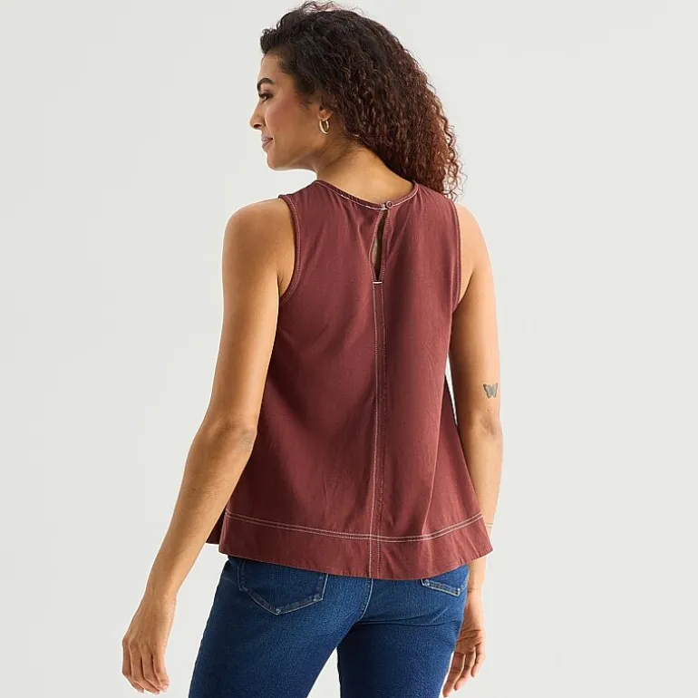 a.n.a Womens Crew Neck Sleeveless Tank Top
