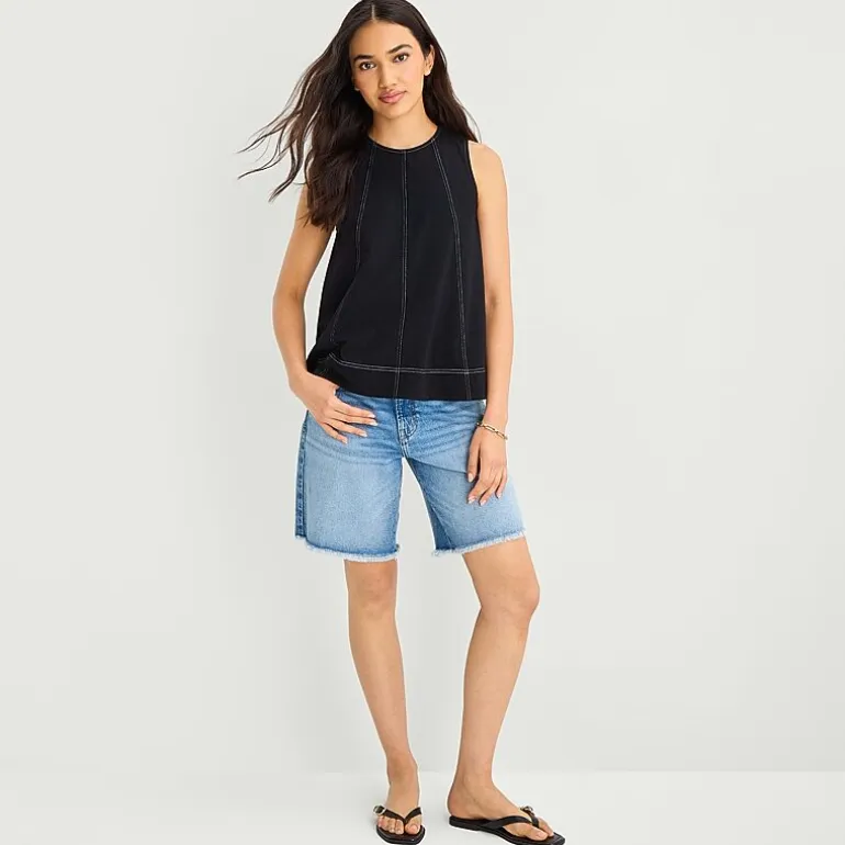 a.n.a Womens Crew Neck Sleeveless Tank Top