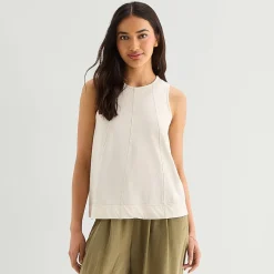 a.n.a Womens Crew Neck Sleeveless Tank Top