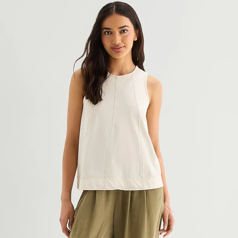 a.n.a Womens Crew Neck Sleeveless Tank Top