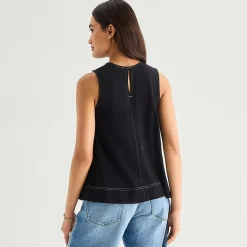 a.n.a Womens Crew Neck Sleeveless Tank Top