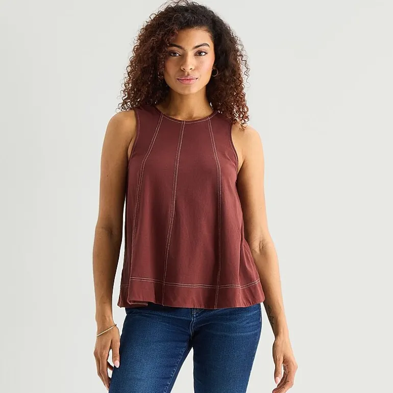 a.n.a Womens Crew Neck Sleeveless Tank Top