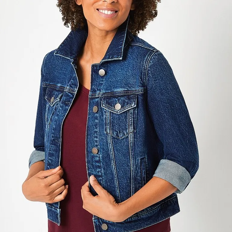 a.n.a Womens Denim Midweight Jacket