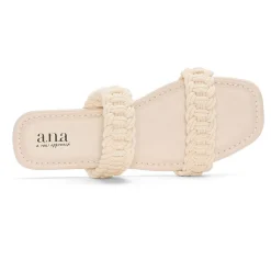 a.n.a Womens Double Crochet Slide Sandals