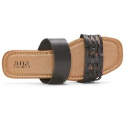 a.n.a Womens Dual Band Slide Sandals