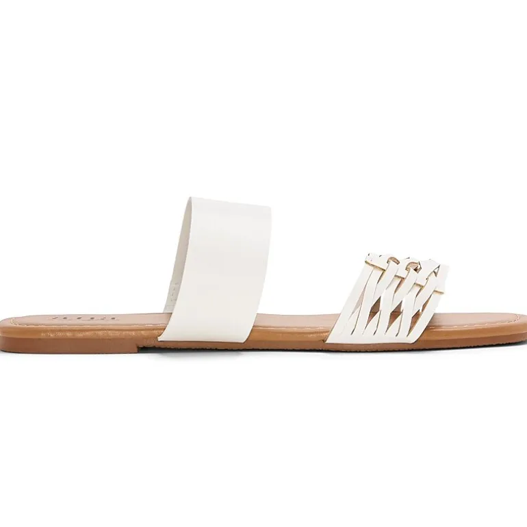 a.n.a Womens Dual Band Slide Sandals